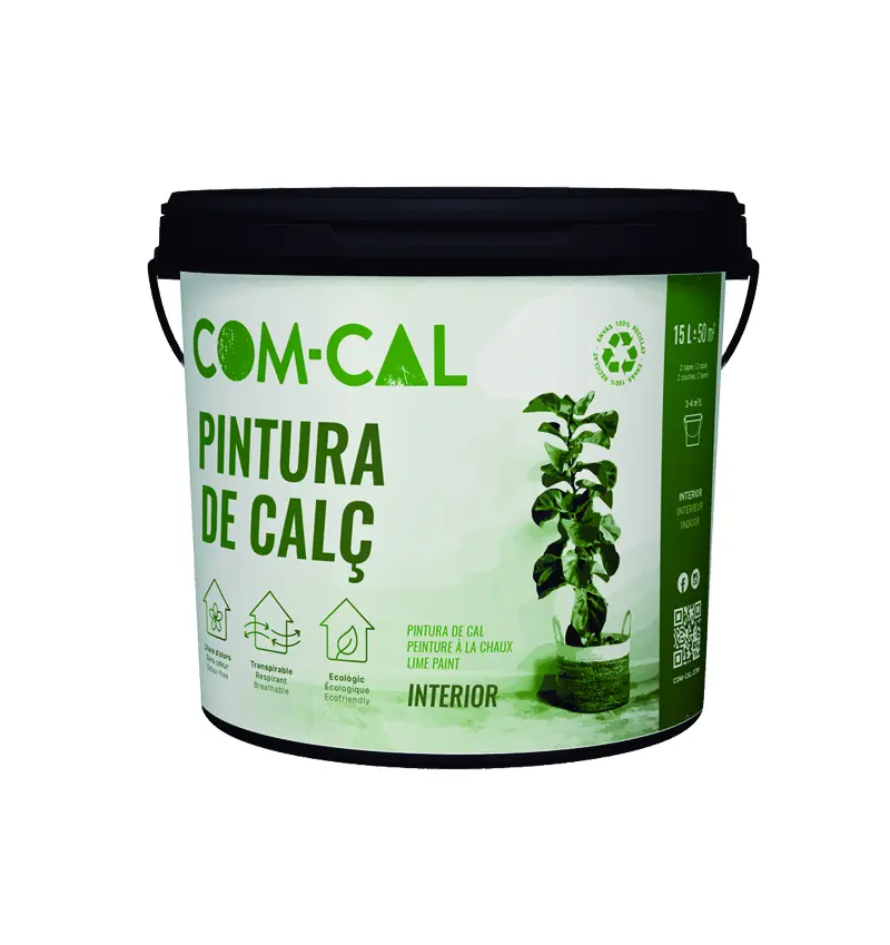 [CC-P-PIN-INT-1L] COM-CAL - Pintura de cal - Intérieur - Blanc (1 L)