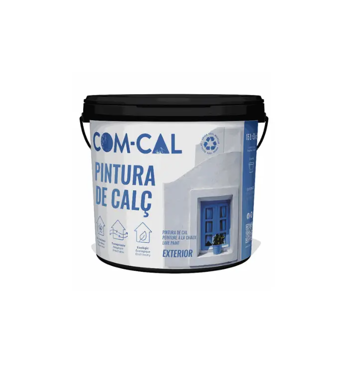 [CC-P-PIN-EXT-1L] COM-CAL - Pintura de cal - Exterieur -  Blanc (1 L)