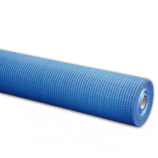 Treillis d'enduit - INT/EXT - 145 g/m² - 50 m x 1 m (50m²) Maille 10 x 10 mm - Le Bleu