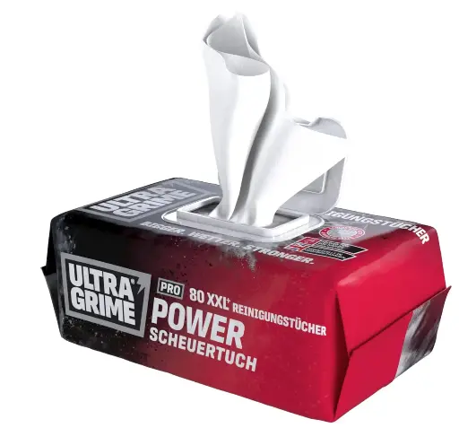 Ultragrime Pro Range - Power Scrub - 80 wipes