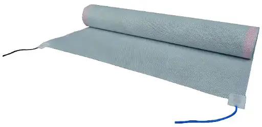 E-NERGY CARBON FLEECE Heating foil 36V – 132 W/lfm (220 W/m²), 1.5m 1.500 x 600 x 0.4 mm ( L x W x h ) Custom no. : 85162999