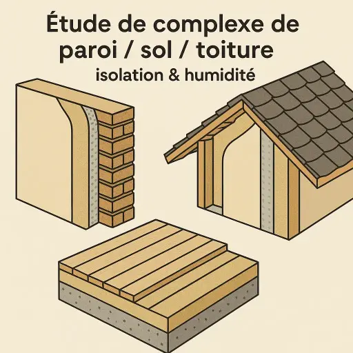 Étude de complexe de paroi / sol – isolation & humidité (par complexe) 