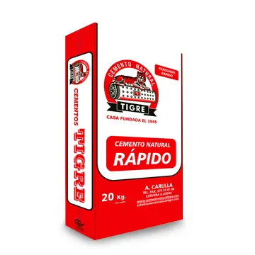 TIGRE - Ciment naturel à prise rapide. Sac de 20 kg